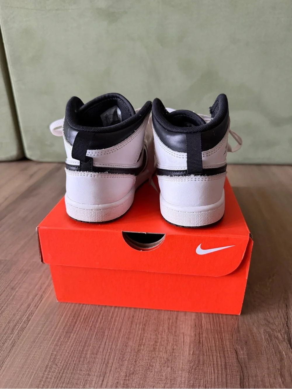 Nike Kids White and Black Jordan 1s (reverse pandas)